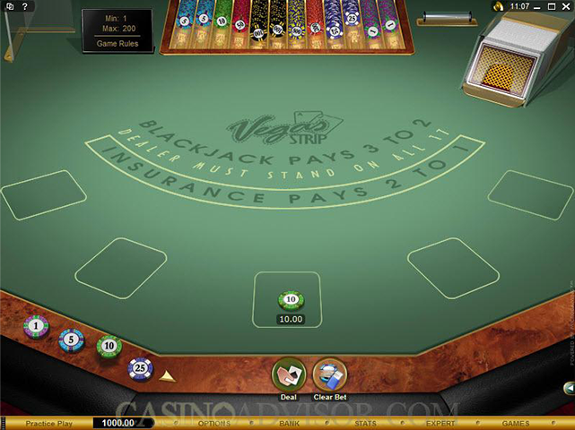 Vegas Strip Blackjack - flash player